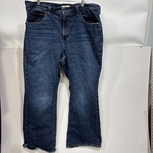 Levis Premium 70s High Flare Jeans Womens 18W A14150005  Worn In Black MSRP $108